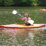 Jenni Kayaking in the Mountains