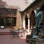 The founder statue.