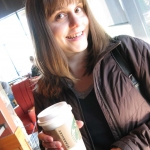 The first stop - Starbucks! Hot Cocoa all around!