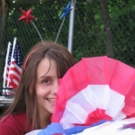 Jenny hides with her deely-bobbers