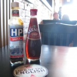 HP sauce and malt vinegar.