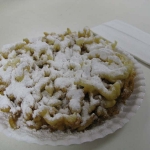 Our funnel cake. Delicious! More than enough for the two of us.