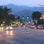 Gatlinburg at night.