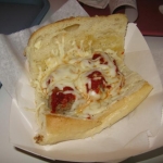 I have a meatball sub to quench my hunger.