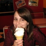 If Jenny didn't enjoy that cone so much, she'd probably stick it in my face.