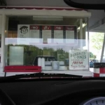 The Menu - The usual selection of Burgers, Hotdogs and Sandwiches and three columns of desserts