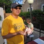 Anthony tries the Strawberry.