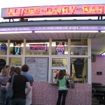 After a long day of driving, we refresh with a cone from Kline's Dairy Bar in Harrisonburg, Virginia.