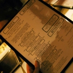 The back of the menu - for pizza!