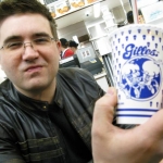 Brian and his typical milkshake.