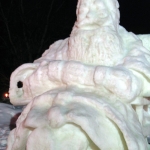 Santa Snow Sculpture.