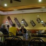 The various sizes of pizza.