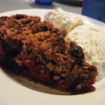 Oh pie! You're so delicious! Cherry with cobbler topping and lovely vanilla ice cream from the Purple Door Creamery. 
