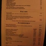 The menu