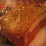 The garlic bread