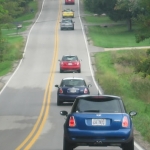 Finally outside civilization, we can really have fun on the hills and the curves.