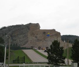 Crazy Horse. We were too cheap to go in and see another unfinished mountain sculpture. Crazy Horse. We were too cheap to go in and see another unfinished mountain sculpture.