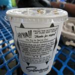 The extra root beer from the Black Cow in an interesting cup. The extra root beer from the Black Cow in an interesting cup.