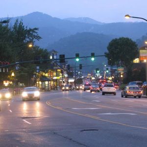 Gatlinburg at night.
