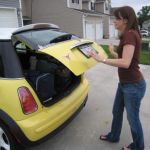 Jenny packs up the MINI with precision. Jenny packs up the MINI with precision.