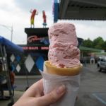 I order the strawberry ice cream. Instead of scoops, this they serve cubes. I order the strawberry ice cream. Instead of scoops, this they serve cubes.