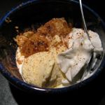 I round off the evening with apple crisp a la mode. I round off the evening with apple crisp a la mode.