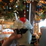 Jenny and Brian share a sundae. Jenny and Brian share a sundae.