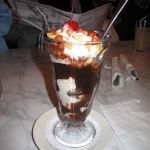 I have a delicious Tin Roof Sundae. I have a delicious Tin Roof Sundae.