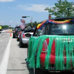 Police allowing us into the parade staging area. Police allowing us into the parade staging area.