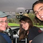 Three of Bessie's traveling companions. Three of Bessie\'s traveling companions.