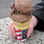 The first cone of the year - Chocolate Fudge Oreo - Mostly chocolate, little fudge and oreo in an overly cracked cone The first cone of the year - Chocolate Fudge Oreo - Mostly chocolate, little fudge and oreo in an overly cracked cone