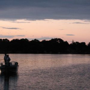 Boat on Fowler Lake.