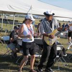 Enjoying the local music. Enjoying the local music.