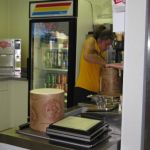 Scooping the ice cream. Scooping the ice cream.