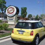 Bessie arrives at Cream City Custard after a long day at the Milwaukee Mile. It's time for a cool treat. Bessie arrives at Cream City Custard after a long day at the Milwaukee Mile. It's time for a cool treat.