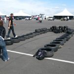 Tire bowling - surprisingly tricky Tire bowling - surprisingly tricky