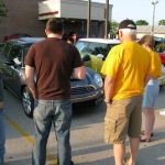 Everyone gathers to see the headlight washers work. Everyone gathers to see the headlight washers work.