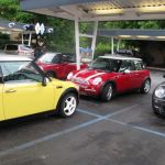 Surprise! Three other MINIs and their owners have gathered at Superdawg. Surprise! Three other MINIs and their owners have gathered at Superdawg.