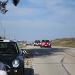The MINIs arrive at Apple Holler. Well, as close as we can.