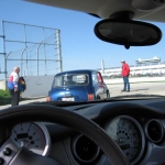 Bessie follows the Mini.