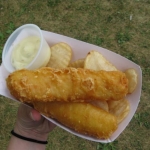 Fish n' Chips, tartar sauce on the side.