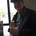Dad got chocolate. Go Lansing Lugnuts!