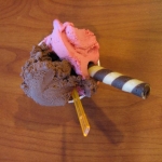Jenny tried chocolate and raspberry.