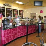 The playful interior of Maggie Moos.