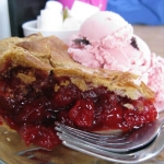 Jenny and Caren satisfy their cherry craving with warm Cherry Pie and Rum Black Cherry Ice Cream.