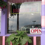 You know the rhubarb pie is fresh when the ingredients are grown outside.