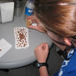 Waffle cones are notorious for gaps. Emily uses that and the melting ice cream to create a psychological test.