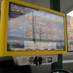 Perusing the menu at the Sonic Drive-in.