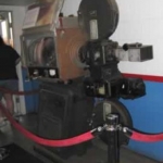 The old projection machine on display.