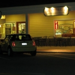 Bessie meets up at Bennollis Pizza in Delafield.